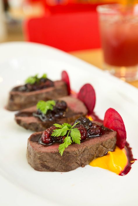 Marinated Venison, Venison Steaks, Venison Tenderloin, Sausage Sauce, Hamburger Casseroles Recipes, Venison Steak, Raspberry Vinaigrette, Protein Packed Meals, Raspberry Preserves