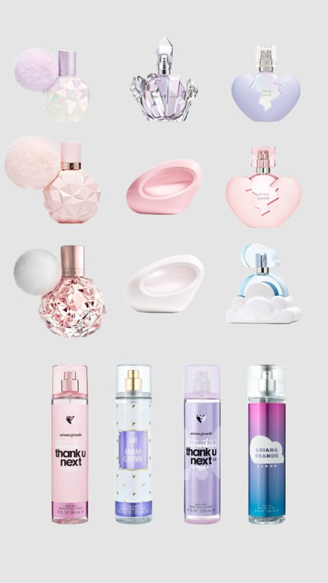 ariana grande perfumes #perfumes #arianagrande #aestehthic Arianna Perfume, Arianna Grande Perfume, Ariana Grande Perfume Aesthetic, Ariana Grande Perfume Collection, Ariana Grande Parfum, Fame Perfume, Ariana Grande Perfumes, Perfume Ariana Grande, Next Perfume