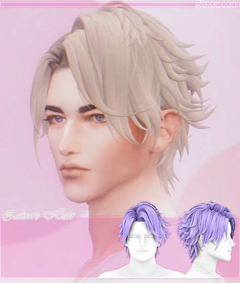 simomo-cc: ~*Zakuro Hair*~ 200 Swatches For Male... - Emily CC Finds Simomo Cc, Sims 4 Male Hair Cc Maxis Match, Maxis Match Sims 4 Cc Hair Male, Sims 4 Hair Male Cc, Sims Male Hair Cc, Sims4 Cc Hair Male, S4cc Male, Sims4 Male Hair, Male Sims