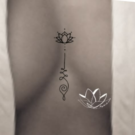 Enlightment Tattoos, Hindu Mythology Tattoo, Unalome And Lotus, Tattoo In Between Chest Woman, Lotus Sternum Tattoo, Unalome Tattoo Ideas, Black Color Hairstyles, Third Eye Tattoos, Underboob Tattoo Designs