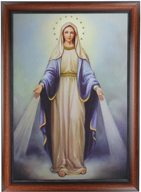 AmazonSmile: Joseph's Studio by Roman - Collection, 27" H Our Lady of Grace Framed, Made from Resin, High Level of Craftsmanship and Attention to Detail, Durable and Long Lasting: Home & Kitchen Cultural Pictures, Nursery Picture Frames, Our Lady Of Grace, Nursery Pictures, Mama Mary, Hanging Picture Frames, Frame Collection, Attention To Detail, Halloween Deco