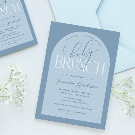 Boy Dusty Blue Baby Brunch Baby Shower Invitation #zazzle #weddinginvitations #birthdayinvitations #babyshowerinvitations #zazzleinvitations #monogram #businesscards #graduation #homedecor Brunch Baby Shower Invitation, Baby Brunch Invitation, Invitation Dusty Blue, Boy Shower Themes, Baby Boy Sprinkle, Baby Boy Invitations, Baby Boy Shower Invitations, Blue Baby Shower Invitations, Baby Brunch