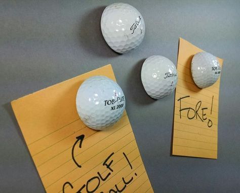 Golf Club Crafts, Golf Crafts, Golf Ball Displays, Golf Ball Gift, Golf Room, Golf Ball Crafts, Ball Display, Golf Diy, Golf Photography