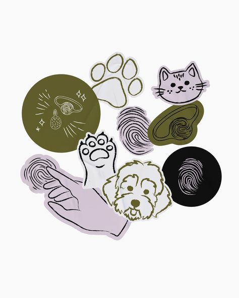 Very excited to share this amazing project I got to work on recently for my client @openfirejewellery !!💍🐾 This new collection is purrrfect for pet lovers since you can get your dog/cat paw or nose print on a pendant or ring!! 🐶🐱 you can also get fingerprints, which is just so unique and memorable!!😊🐾 If you want to learn more about the collection go check out @openfirejewellery page and website!! :)) Fun fact: I used Fran’s (owner) dog as the inspiration for the dog illustrations!! How cut... Cat Paw Illustration, Dog Paw Illustration, Cat Dog Illustration, Paw Illustration, Dog Website, Dog Illustrations, Cat Nose, Pet Illustration, Cat Sitter