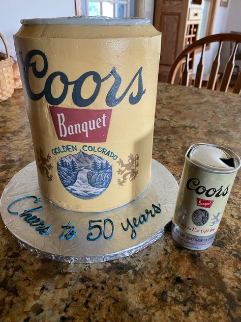 Coors Banquet Cake, Coors Light Birthday Party, Busch Light Cake Beer Cans, Beer Can Birthday Cake, Birthday Cake Beer, Beer Party Theme, Beer Cookies, Boyfriends Birthday Ideas, Coors Banquet