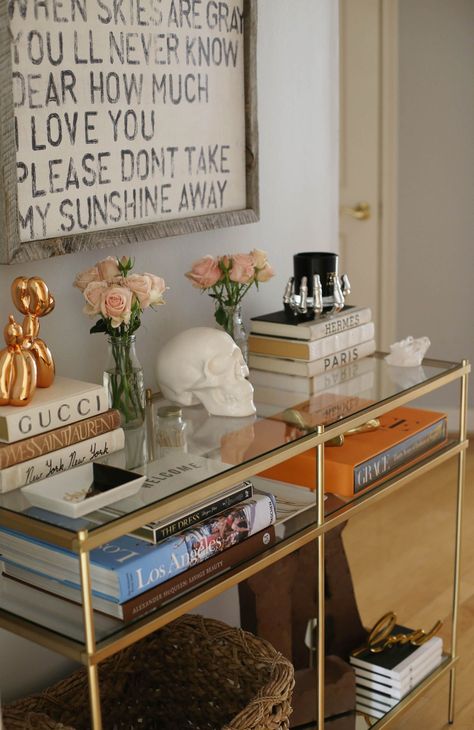 Gold Glass Table Decor, Glass Console Table Decor Entryway, Gold Entryway Table Decor, Living Room Console Table Decor Modern, Gold Entry Table, Gold Console Table Decor, Gold Entryway Table, Gold Entryway Table Modern, Living Room Console Table Decor