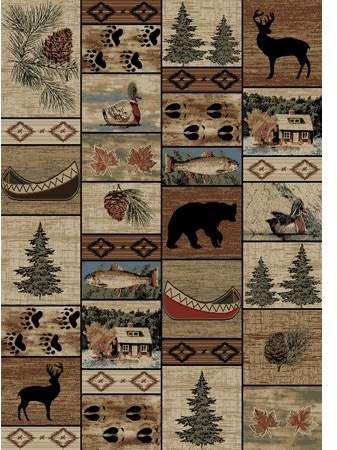 Cabin Rugs, Lodge Design, Bear Rug, Lodge Cabin, Bear Decor, Lodge Style, Rustic Lodge, 8x10 Area Rugs, Rustic Rugs