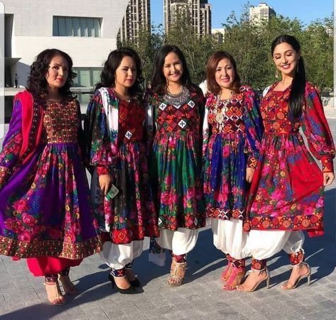 Afghan Hazara Dresses, Hazara Dress, Lehenga Latest, Bridal Lehenga Wedding, Afghan Beauty, Garba Dress, Afghan Style, Indian Wedding Dresses, Afghani Clothes