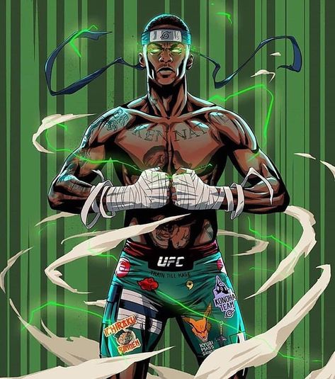 🌻 Afro Disney 🌻 on Instagram: “@stylebender asRock Lee - Art by: @rodrigo.lorenzo.art 🌹 follow - @afrodisney 🌹 - (Tag @stylebender) . . . . . . #blackcomics #blackculture…” Art Fodder, Ufc Poster, Comic Naruto, Ufc Boxing, Boxing Posters, Afrique Art, Ufc Fighter, Black Comics, Ufc Fighters