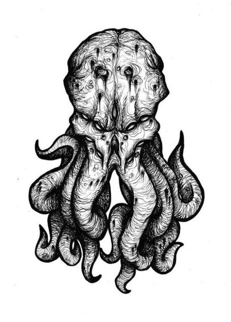 If you are looking for some dark tattoo sketch drawing ideas to show off your love for Lovecraftian horrors, then we think that the Cthulhu should be on top of your list.

#TattooSketches
#InkInspiration
#DrawingTattoos
#TattooDesigns
#SketchYourInk
#TattooArtists
#TattooIdeas
#CreativeInk
#InkArt
#TattooDrawings Dark Tattoo Sketch, Sketch Drawing Ideas, Cthulhu Tattoo, Lovecraft Art, Cthulhu Art, Octopus Tattoo Design, Lovecraftian Horror, Creepy Tattoos, Tattoo Sketch