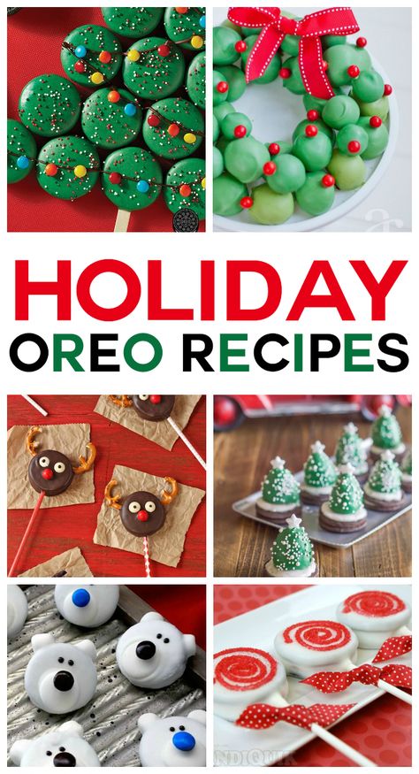 25 Incredible Holiday Oreo Recipes Oreo Cake Pops, Xmas Treats, Oreo Recipes, Christmas Candy Recipes, Dessert Party, Oreo Pops, Recipes For Kids, Xmas Cookies, Christmas Snacks