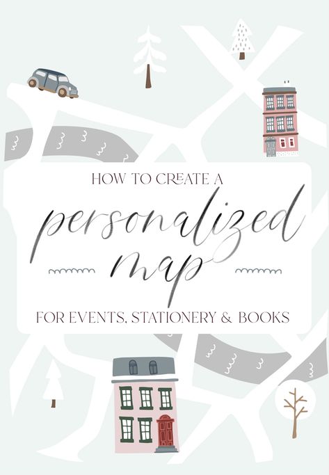 How to Create a Personalized Map for Events, Stationery & Books #howto #tutorials #creativity #inspirations #diy #howtomake #map #stationery #personalizedmap #creativetips #designs #designstips #designs #graphicdesigns #desaingrafis Wedding Map Illustration, Free Lettering Worksheets, City Guide Design, Interior Architecture Sketch, Map Invitation, Map Creator, Make A Map, Illustrated Maps, Furniture Design Sketches