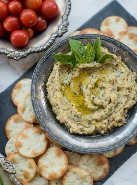 Charcuterie/Cheese Board Archives - Page 5 of 5 - Reluctant Entertainer Appetizers With Mint, Hummus And Crackers, Lemon Hummus Recipe, Charcuterie Jars, Mint Recipes Fresh, Hummus Appetizers, Dip Appetizers, Tartiflette Recipe, Lemon Hummus