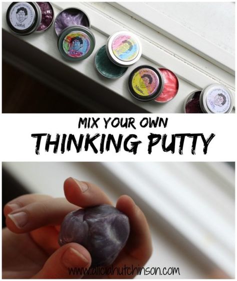 Diy Thinking Putty, Thinking Putty Recipe, How To Make Putty, Homemade Silly Putty, Putty Recipe, Thinking Putty, Silicone Putty, Reading Aloud, Recreation Therapy