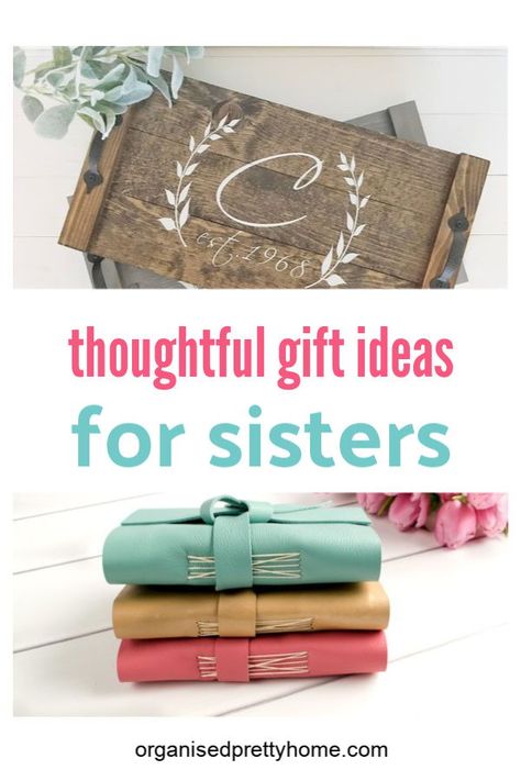 Love these sister gift ideas for birthdays, Christmas, just for because... - Organised Pretty Home birthday | sentimental | funny | birthday | sister-in-law | big | little | jewelry | Etsy #sistergifts #christmasgiftideas #christmas #gifts #christmasgifts Christmas Gifts For Sister From Brother, Cricut Gift Ideas For Sister, Sentimental Gifts For Big Sister, Small Gift For Sister, Birthday Gift For Sisters, Good Sister Gifts, Gift For My Sister Birthday, Personalized Gifts For Sister, Gifts For Older Sister Birthday