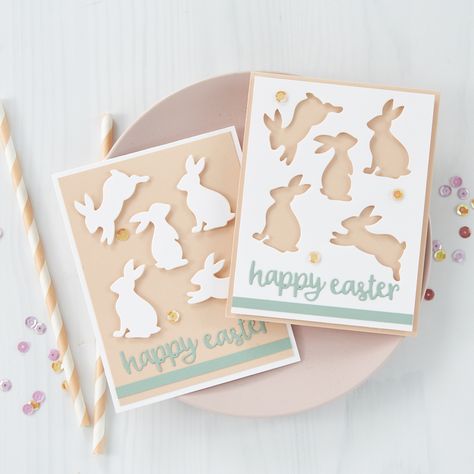 Easter Cards Handmade, Metal Embossing, Happy Easter Bunny, Album Diy, Easter Wishes, Scrapbooking Album, Spring Cards, Easter Colors, Scrapbook Albums