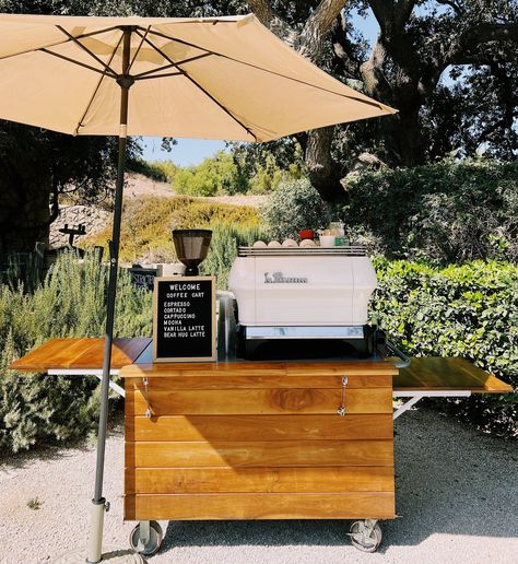 Packages — Welcome Coffee Cart Pop Up Coffee Cart, Coffee Pop Up Shop, Small Coffee Cart Ideas Business, Coffee Pop Up Stand, Farmers Market Coffee Stand, Coffee Stall Ideas, Coffee Cart Wedding, Coffee Popup, Coffee Stand Ideas