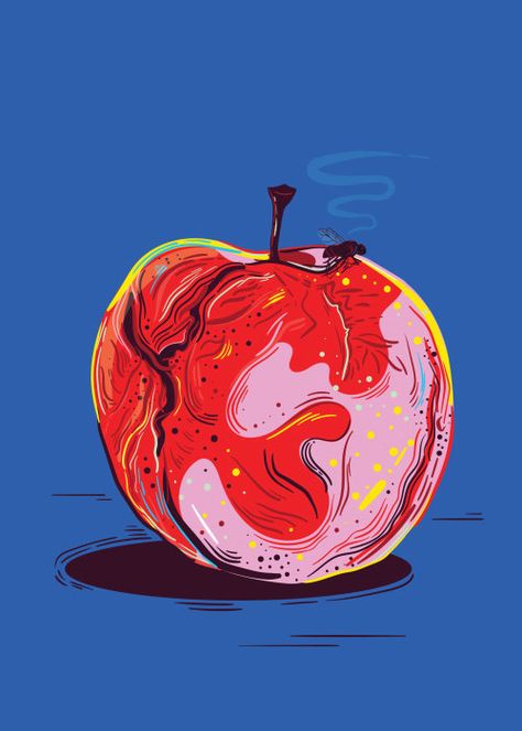 Imagemaking Graphic Design, Apple Digital Art, Apple Design Art, Apple Illustration Art, Apple Illustration Design, Mallory Heyer, Apple Graphic Design, Apple Illustration, Apple Picture