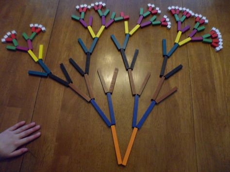 70-cuisenaire-rod-fractal-tree_by_Terri_Coons Geometry Doodles, Teaching Square Roots, Nature Of Roots Maths, Square Roots Worksheet, Square Root Math, Cuisenaire Rods Activities, Maths Square Root Spiral, Preschool Materials, Cuisenaire Rods