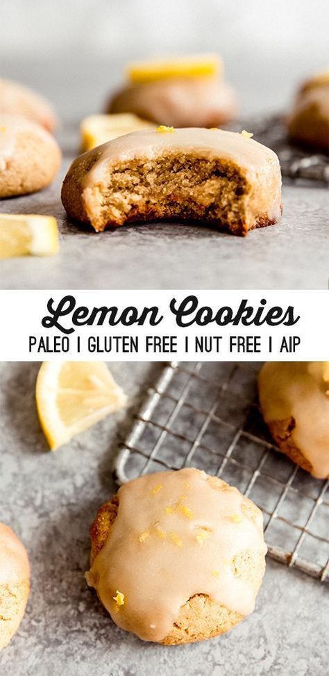 Paleo Lemon Cookies, Aip Cookies, Heart Healthy Desserts, Aip Baking, Unbound Wellness, Cookies Lemon, Lemon Cookie, Autoimmune Paleo Recipes, Aip Desserts