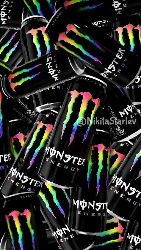 Monster Energy Drink Logo, Rainbow Monster, Monster Room, Monster Energy Drinks, Real Rainbow, Monster Board, Monster Wall, Monster Energy Girls, Cracked Wallpaper