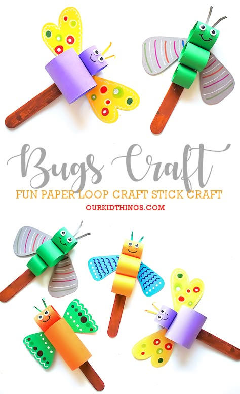 Paper Loop Bugs Craft Spring Crafts for Kids Bug Craft Bugs Craft, Bug Craft, Craft Spring, Spring Arts And Crafts, Craft Easter, March Crafts, Insect Crafts, Bug Crafts, Spring Crafts For Kids