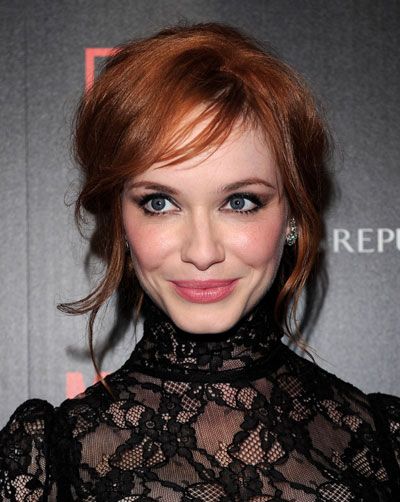 Christina Hendricks Young, Beth Boland, Wedding Makeup Redhead, Makeup Redhead, Cristina Hendricks, Joan Holloway, Kibbe Soft Dramatic, Lace Turtleneck, Wedding Hairstyles And Makeup