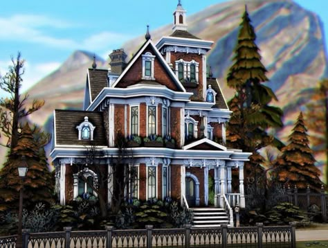 Vampire House Sims 4 Plan, Sims Halloween House, Sims 4 Forgotten Hollow Build, Victorian Home Sims 4, Sims 4 Ravenwood House, Sims 4 Goth Family House, Sims 4 New Orleans House, Sims 4 Victorian House Floor Plans, Sims Victorian House