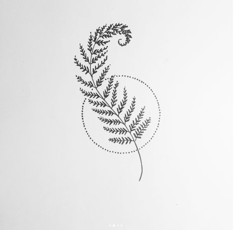 Fern Dotwork Tattoo, Small Fern Tattoo Simple, Fern Line Tattoo, Abstract Fern Tattoo, Unfurling Fern Tattoo, Tiny Fern Tattoo, Maidenhair Fern Tattoo, Fiddlehead Fern Tattoo, Small Dotwork Tattoo