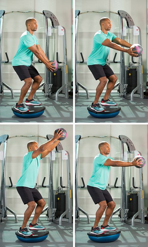 6 Core Exercises to Improve Balance Balance And Stability Exercises, Bosu Balance Exercises, Bosu Ball Balance Exercises, Core And Balance Workouts, Core Stability Exercises, Pt Exercises, Bosu Ball Workout, Core Workout Routine, Bosu Workout