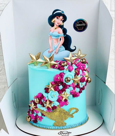 Princess Jasmine Birthday Cake, Jasmine Birthday Cake, Princess Jasmine Cake, Cakes For Teenagers, Jasmine Cake, Disney Princess Birthday Cakes, Princess Jasmine Birthday Party, Princess Jasmine Birthday, Cake Pop Designs