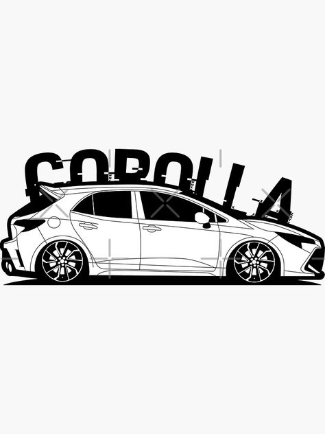 Corolla 2012, Corolla Sport, Cricut Stickers, Toyota Corolla Hatchback, Corolla Hatchback, Car Drive, Sport Art, Toyota Corolla, Side View