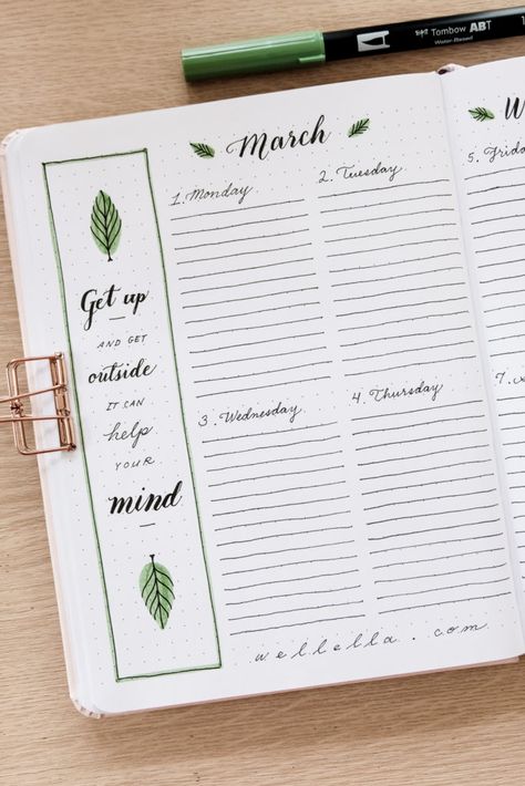 March Bujo Weekly Spread, March Dot Journal Ideas, Boulet Journal March, Bullet Journal Mars, March Weekly Spread, March Bullet Journal Ideas, Journaling Illustration, March Journal, March Bujo