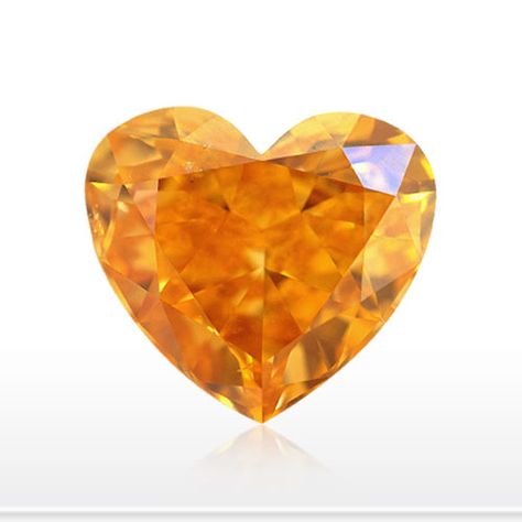 Orange Diamond, Colored Diamond Jewelry, Rare Diamond, Orange Gem, Orange Heart, Heart Diamond, Diamond Education, Honey Colour, Fancy Color Diamonds