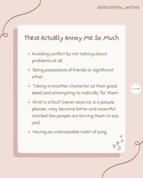 Inspired by real people in my life😇 Just kiddingggg QOTD: do any if your characters have toxic traits? AOTD: well my antagonist refuses to forgive people and is a little possessive of his lover... But another toxic trait he has that I didn't list is that he's just plain manipulative, like he knows how to get into people's heads and twist their actions to make him look like the good guy and sway everyone to his side😬 ♡•°•♡•°•♡•°•♡•°•♡•°•♡•°•♡•°•♡•°•♡•°•♡•°•♡•°•♡•°•♡ Hi everyone! Welcome t... Toxic Traits List, Real People, Writing Tips, A Good Man, New Books, Good Things, Writing