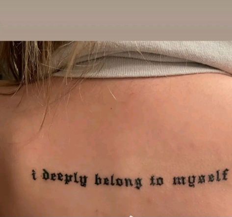 I Belong To Myself Tattoo, I Deeply Belong To Myself Tattoo, Feminine Rage Tattoo, Myself Tattoo, Monster Tattoo, Badass Tattoos, Hip Tattoo, Ink Stain, Tattoos Ideas