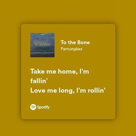 spotify lyrics To The Bone Spotify, Pamungkas To Bone, Spotify Lyrics, To The Bone, The Bone, Take Me Home, Bones, Quick Saves