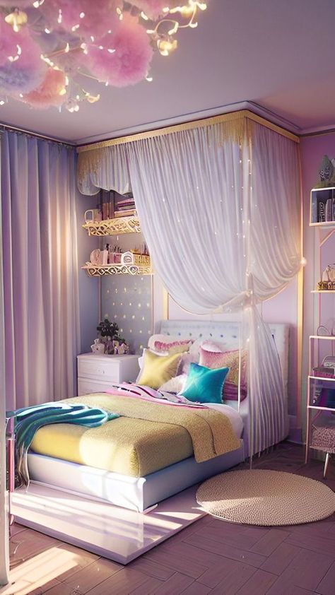 Girls Room 8-10, Room Ideas For 13-14 Girl, Kids Room Ideas Girls Bedroom, 8 Year Girl Bedroom Ideas, Girls Bedroom Ideas Age 8-10, Outer Space Bedroom, Cute Bedroom Ideas, Bedroom Wall Colors, Pastel Room