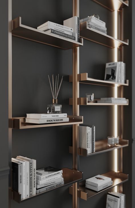 Large Wall Shelves, Display Shelf Design, Contemporary Shelving, Modern Home Offices, Neoclassical Interior, Shelves Design, Hotel Room Design, Shelving Design, Modern Home Interior Design