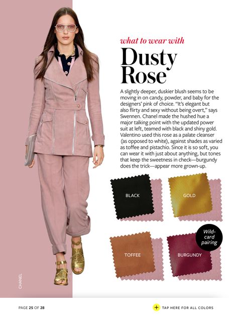 Dusty Rose Instyle Color Crash Course, Dusty Pink Dress, Neon Prom Dresses, Dusty Pink Dresses, Colour Combinations Fashion, Color Combos Outfit, Mode Tips, Color Combinations For Clothes, Amal Clooney