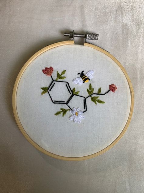 Serotonin Embroidery Pattern, Science Lab Coat Designs, Chemistry Embroidery Patterns, Lab Coat Embroidery Ideas, Science Embroidery Patterns, Pharmacy Embroidery, Lab Coat Embroidery, Chemistry Embroidery, Biology Embroidery