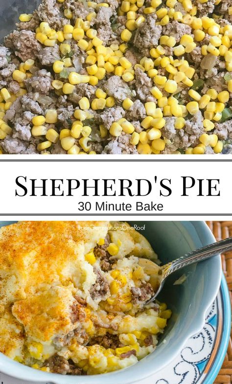 Pie Appetizers, Best Shepherds Pie Recipe, Shepards Pie Recipe, Corn And Potatoes, Easy Shepherds Pie, Food Recipes Quick, Pie Recipe Easy, Shepards Pie, Instant Potatoes