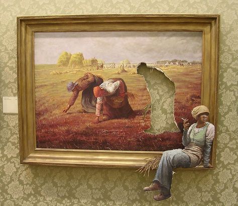 This Banksy painting "Cigarette Break" is so dope. Thanks @RichardVialet for putting me on to it. Banksy Quotes, Thrift Store Art, Street Art Utopia, Istoria Artei, Galleria D'arte, Banksy Art, Wow Art, Art Et Illustration, Art And Illustration