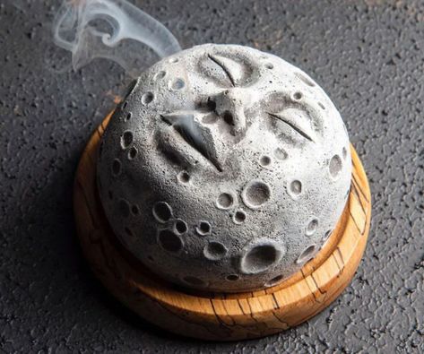 Air Dry Clay Cone Incense Holder, Incense Burner Diy, Face Incense Holder, Moon Incense Holder, Clay Incense Burner, Diy Incense Holder, Clay Incense Holder, Backflow Incense Holder, Clay Incense