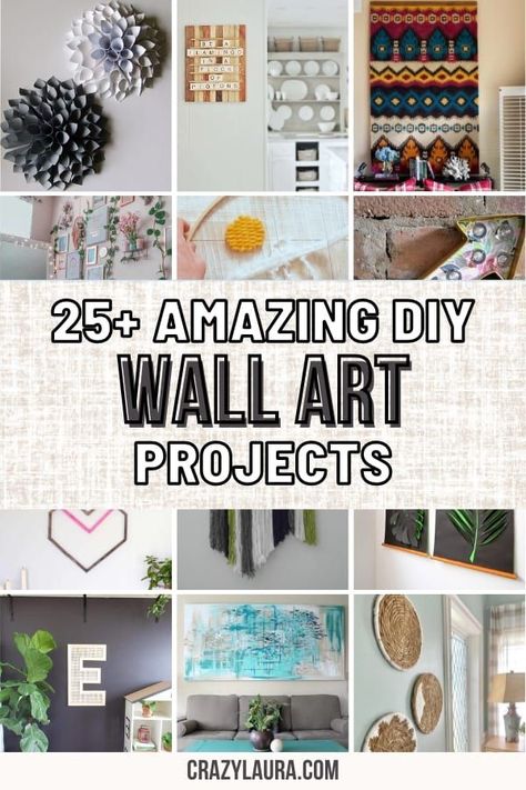 List of the most Amazing DIY Wall Art Ideas To Transform Your Walls #WallArt #HomeDecor #DIY Retro Wall Decor Bedroom, Wall Art That Isnt Pictures, Paper Crafts Decorations Wall Art, Wallpaper Canvas Art, Trendy Wall Decor Ideas, Upcycled Wall Decor, Diy Unique Wall Decor, Creating Wall Art, Creative Wall Decor Ideas Handmade