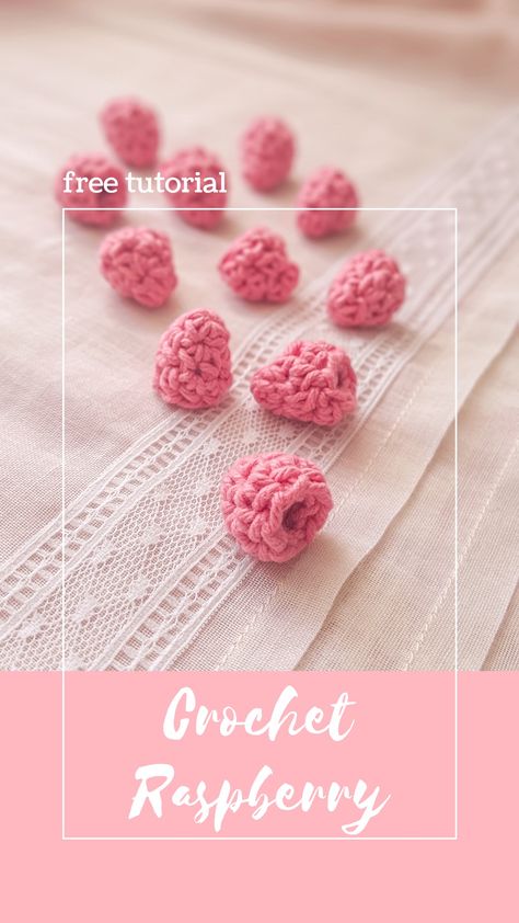 Step by step crochet raspberry free tutorial Crochet Raspberry, Step By Step Crochet, Fun Crochet Projects, Diy Crochet Projects, Free Tutorial, Crochet Crafts, Diy Crochet, Crochet Designs, Crochet Tutorial