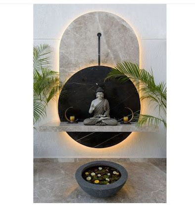 Buddha Decor Ideas for a Peaceful Haven – R Marbles Pooja Designs Ideas, Wall Buddha Decor, Buddha Living Room Decor Ideas, Buddha Wall Design, Entrance Wall Design Front Entry, Buddha Decor Ideas, Buddha Room Design, Buddha Home Decor, Altar Design