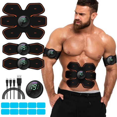 cepignoly Joinpital ABS Stimulator Workout Equipment, Ab Machine USB Rechargeable Gear for Abdomen/Arm/Leg, Strength Training Equipment for Men and Women Leg Strength Training, Abs Stimulator, Ab Machine, Ab Machines, Core Strength Training, Gym At Home, Body Training, Workout Equipment, Strength Training Equipment