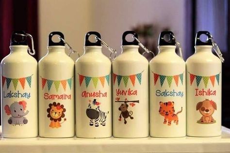 Sublimacion Ideas, Water Bottle Decal, Kids Water Bottle, Screen Printing Designs, Personalized Party, Diy Birthday Gifts, Diy Birthday, Birthday Gift Ideas, Print Gifts