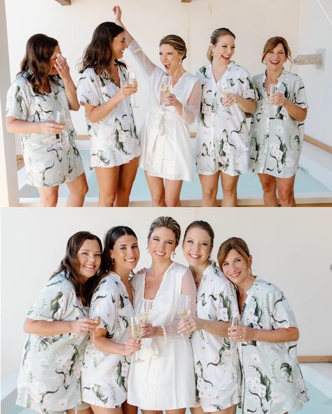 nothing better than slow mornings with your besties in matching pjs 👯‍♀️👯‍♀️💍 #weddingmornings #matchingpjs #morningof #bridesmaids #bridesmaidpjs Bridesmaid Pjs, Matching Pjs, Photography